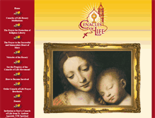 Tablet Screenshot of cenaclesoflife.org